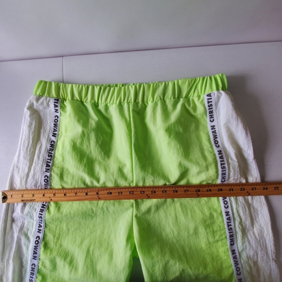 ASOS Design x Christian Cowan Tracksuit Size 12 Nylon Jacket and Joggers Neon - Picture 11 of 16